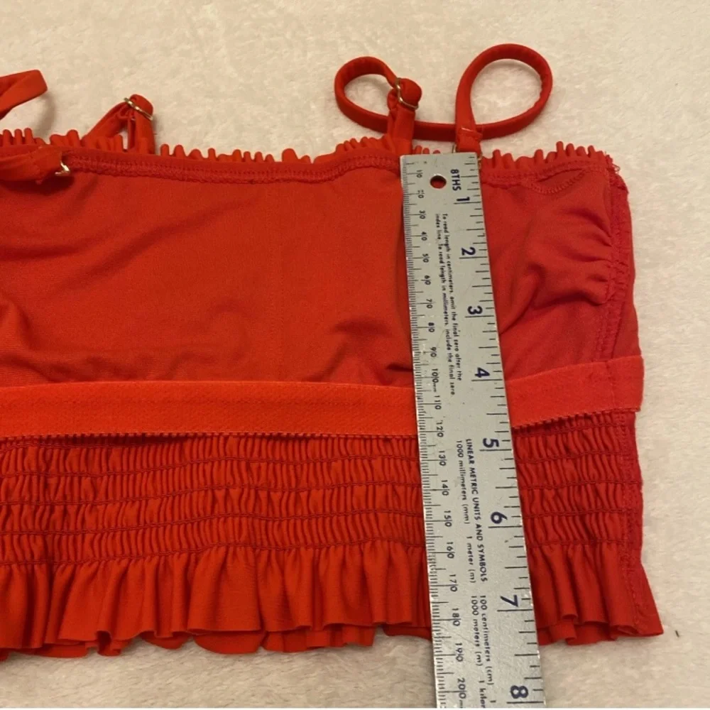 Xhilaration Red Smocked Bikini Top